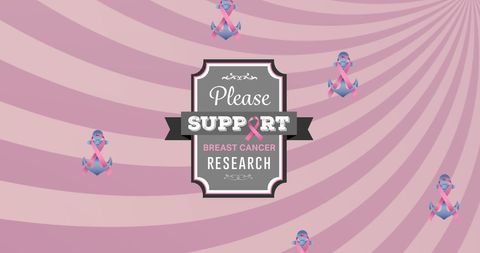 Breast Cancer Research Support with Pink Ribbon Theme