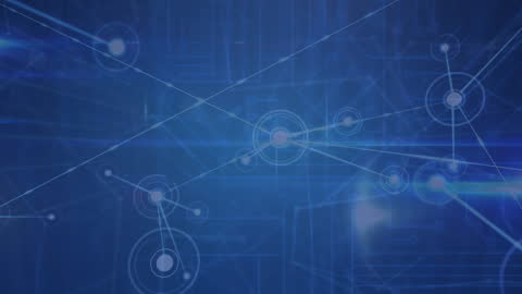 Digital Network Connections Overlay with Blue Technology Theme