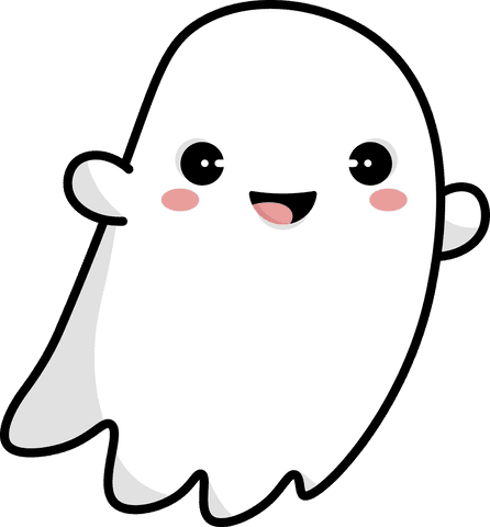 cute happy ghost illustration on transparent background - Download Free Stock Videos Pikwizard.com