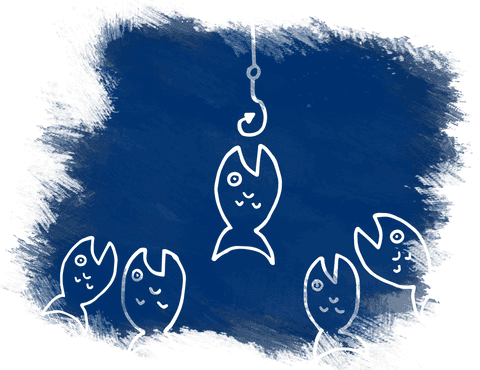 digital illustration of fish and hook on transparent background - Download Free Stock Videos Pikwizard.com