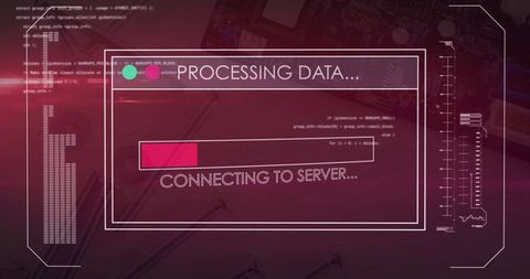 Digital Data Processing Interface on Circuit Board Background - Download Free Stock Images Pikwizard.com