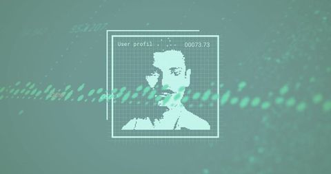Futuristic Digital User Profile Interface with Grid Elements - Download Free Stock Images Pikwizard.com