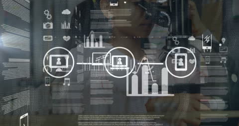 Cybersecurity Concept with Padlocks and Data Overlay