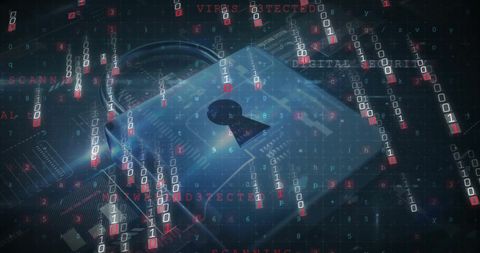 Cybersecurity Network Threat Detection with Digital Padlock - Download Free Stock Images Pikwizard.com