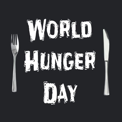 World Hunger Day Awareness Background with Fork and Knife Illustration - Download Free Stock Templates Pikwizard.com