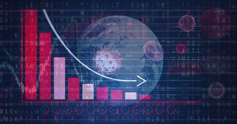 Pandemic Impact Illustrated with Graph and World Graphic - Download Free Stock Images Pikwizard.com