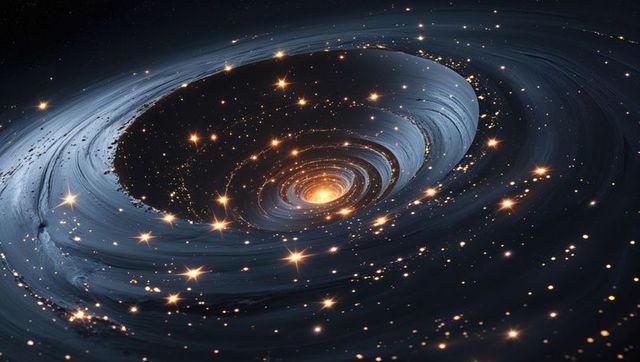 Spiral Galaxy with Bright Luminous Core and Star Formation