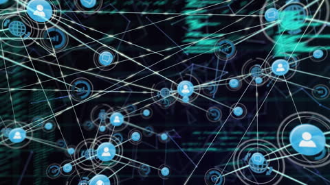 Digital Network and Data Connections Abstract Animation