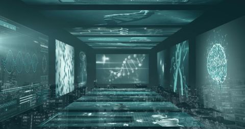 Futuristic Medical Data Tunnel - Download Free Stock Images Pikwizard.com
