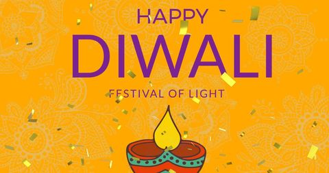 colorful happy diwali festival greeting with traditional lamp - Download Free Stock Images Pikwizard.com