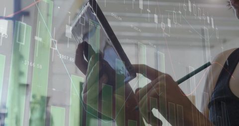Financial Data Processing with Businesswoman Using Tablet - Download Free Stock Images Pikwizard.com