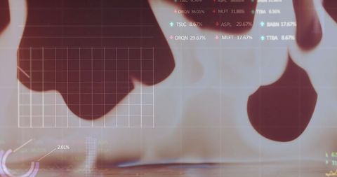 Financial Data Overlay with Flame Background Symbolizing Risk - Download Free Stock Images Pikwizard.com