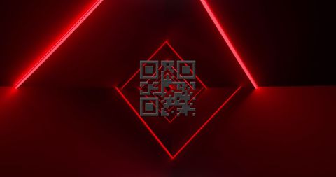 qr code with red neon light abstract digital background - Download Free Stock Images Pikwizard.com