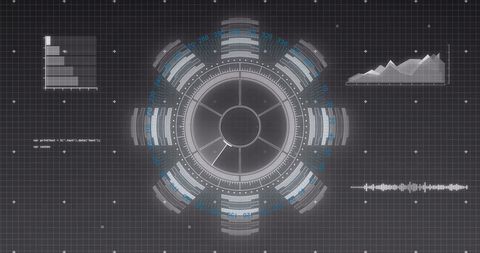 Futuristic Data Processing Interface with Digital Displays - Download Free Stock Images Pikwizard.com