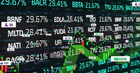 Futuristic digital finance dashboard with social analytics