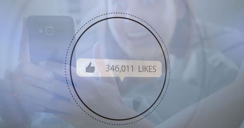 Positive Social Media Engagement with Growing Likes Counter Displayed