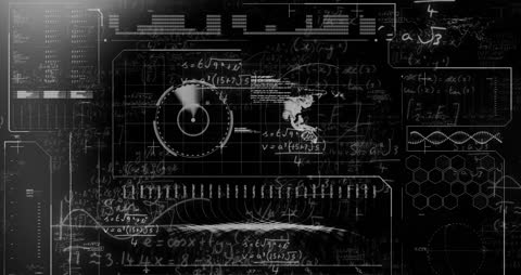 Futuristic Interface Technology with Mathematical Equations