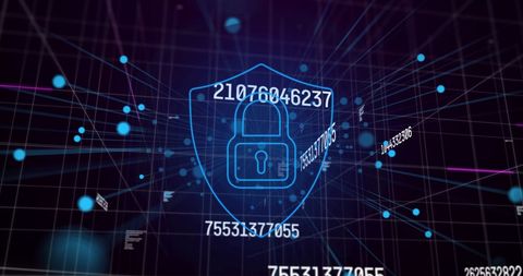 Digital Security Padlock with Code and Network Overlay - Download Free Stock Images Pikwizard.com