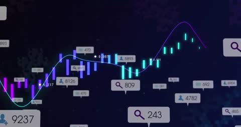 Dynamic Data Visualization on Digital Interface Displaying Data Trends