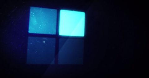 Blue Technological Glowing Interface on Dark Background - Download Free Stock Images Pikwizard.com