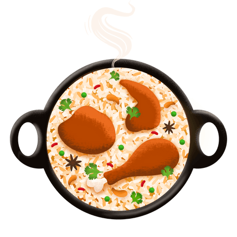 flavorful rice with chicken and spices on transparent background - Download Free Stock Videos Pikwizard.com