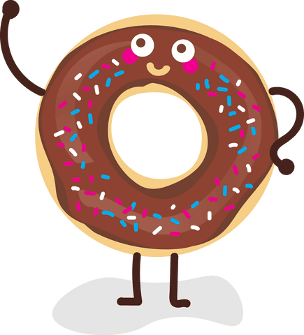 cute smiling donut with sprinkles on transparent background - Download Free Stock Videos Pikwizard.com