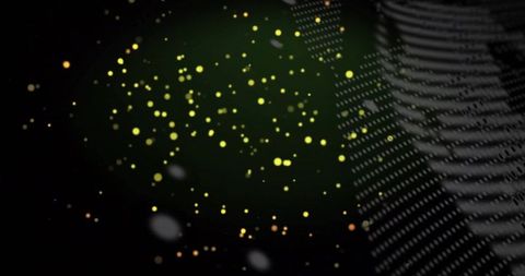 Floating glowing particles with dynamic grid pattern