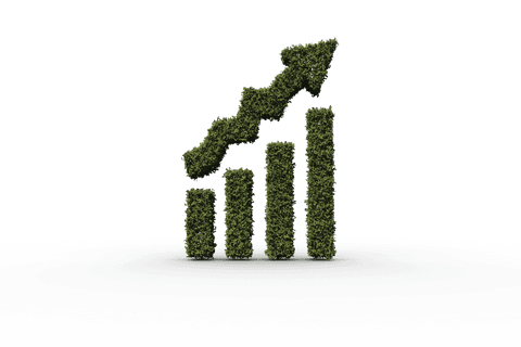 sustainable growth bar chart with grass on transparent background - Download Free Stock Videos Pikwizard.com