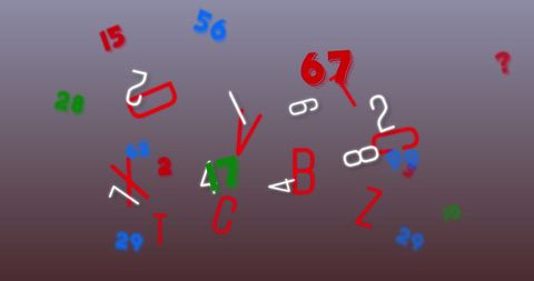 Colorful Numbers and Letters Floating on Purple Background - Download Free Stock Images Pikwizard.com