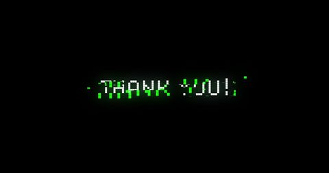 Digital Glitch Thank You Text on Black Background - Download Free Stock Images Pikwizard.com