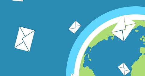 Global Email Communication Concept Over Globe Illustration - Download Free Stock Images Pikwizard.com