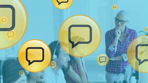 Customer Service Team Connection and Communication Concept