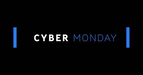 Cyber Monday Promotional Text on Black Background - Download Free Stock Images Pikwizard.com