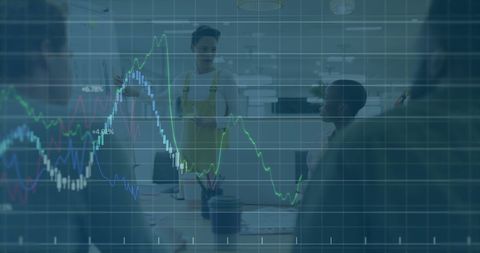 diverse team analyzing financial data with innovative technology overlay - Download Free Stock Images Pikwizard.com