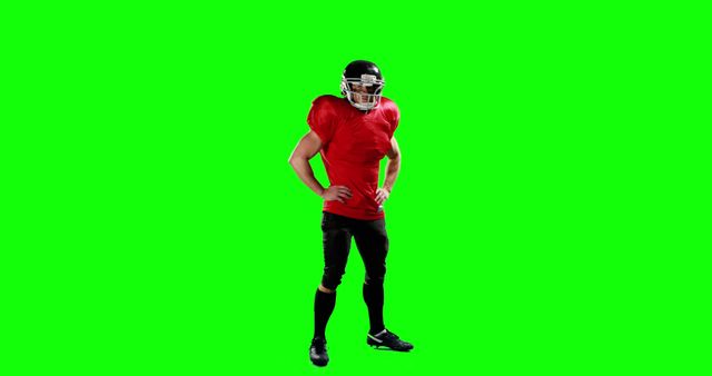 American Football Player against Green Screen Background - Download Free Stock Images Pikwizard.com