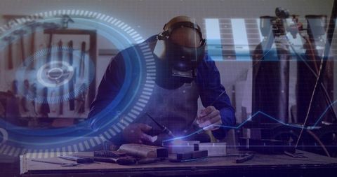 Welder executes precision task with high-tech augmented projection
