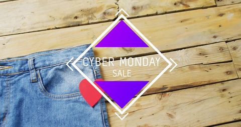 Cyber Monday Denim Sale with Creative Design - Download Free Stock Images Pikwizard.com