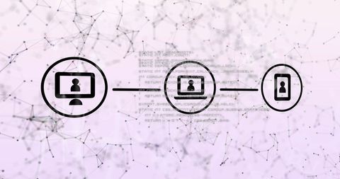 Digital Connection Network with Communication Icons - Download Free Stock Images Pikwizard.com