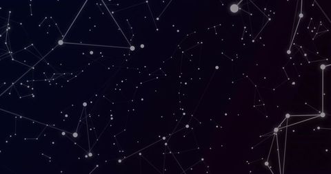 Abstract Network with White Nodes on Gradient Background