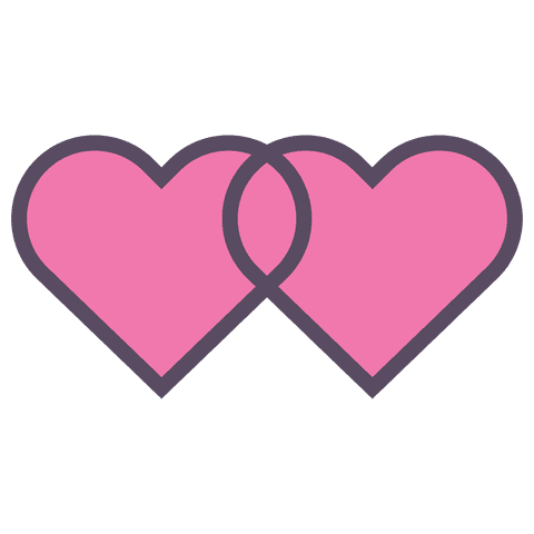 interlinked pink hearts on transparent background for love concepts - Download Free Stock Videos Pikwizard.com