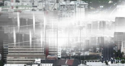 Abstract Urban Cityscape with Skyscrapers and Roads