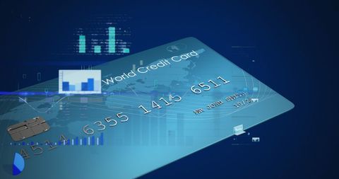 Digital Credit Card and Financial Data Visualization - Download Free Stock Images Pikwizard.com