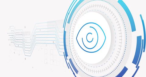 Futuristic Cybersecurity Interface Eye Symbol - Download Free Stock Images Pikwizard.com