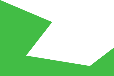Abstract green vector shape on transparent background