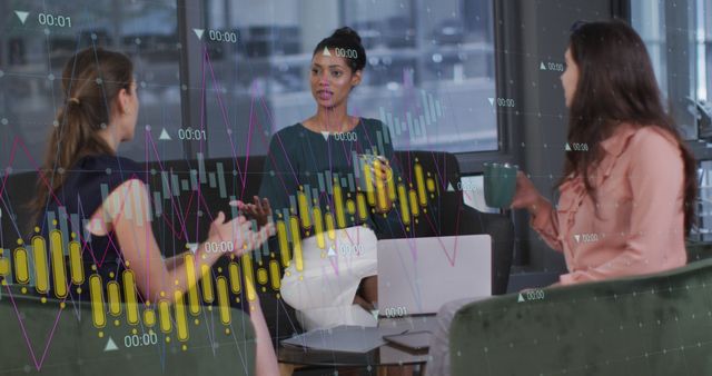 Businesswomen Analyzing Financial Data Metrics and Graphs - Download Free Stock Images Pikwizard.com