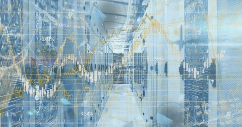 Financial Data Processing in Modern Server Room Technology - Download Free Stock Images Pikwizard.com