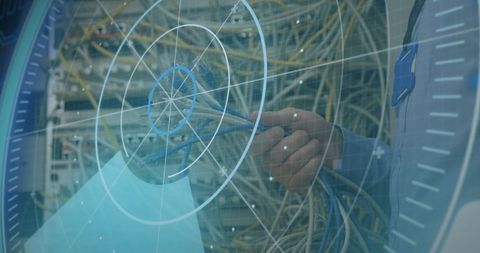 Networking Concept with Digital Interface in Data Center - Download Free Stock Images Pikwizard.com