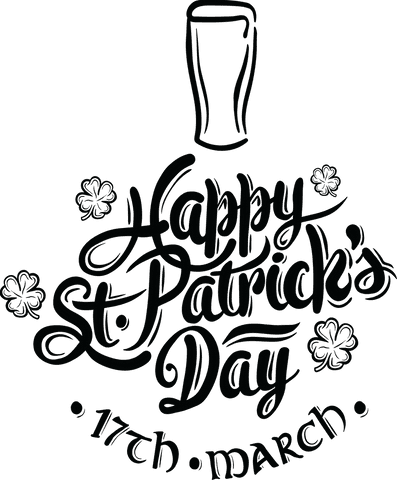 transparent st. patrick's day text with pint and clover design - Download Free Stock Videos Pikwizard.com