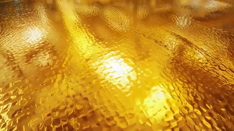 Rippling Golden Surface with Shimmering Highlights