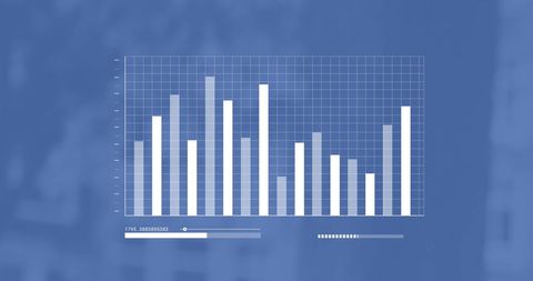 Digital Bar Graph with Blue Background Indicating Data Analysis - Download Free Stock Images Pikwizard.com